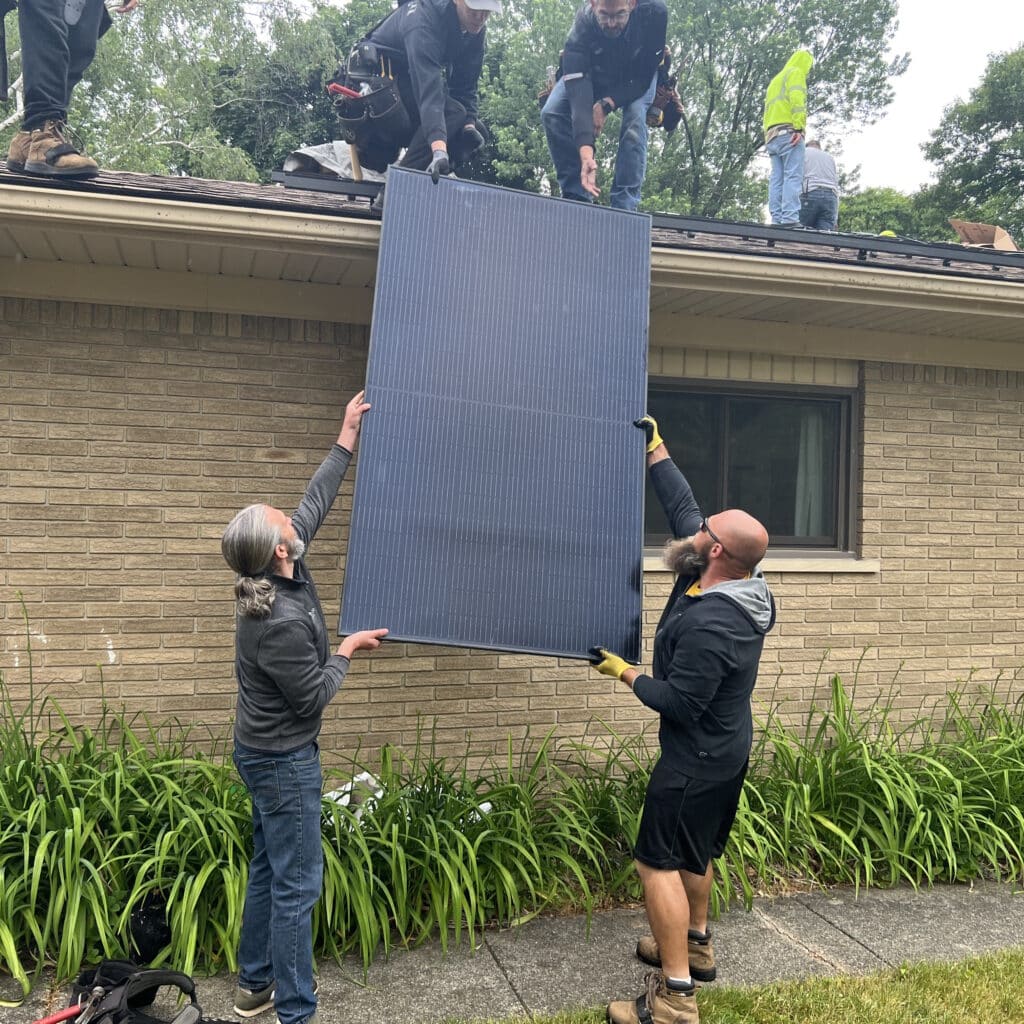The Schoenherr Crew installing panels Rochester Hills, MI