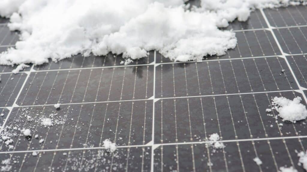 Schoenherr Winter Solar Maintenance in Michigan Snow Roof